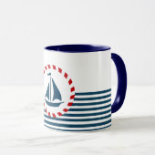 Nautisch ontwerp mok (Voorkant rechts)