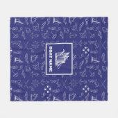 Nautisch ontwerp navy blue deken (Voorkant (Horizontaal))