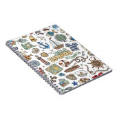 Nautisch ontwerp op witte achtergrond notitieboek (Rechterzijde)