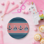 Nautisch ontwerp papieren bordje (Feest)