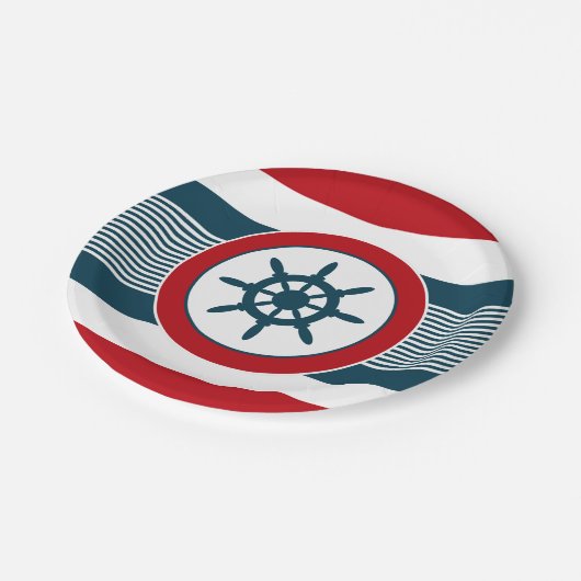 Nautisch ontwerp papieren bordje (Gekanteld)