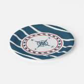 Nautisch ontwerp papieren bordje (Gekanteld)