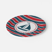 Nautisch ontwerp papieren bordje (Gekanteld)