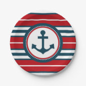 Nautisch ontwerp papieren bordje (Voorkant)