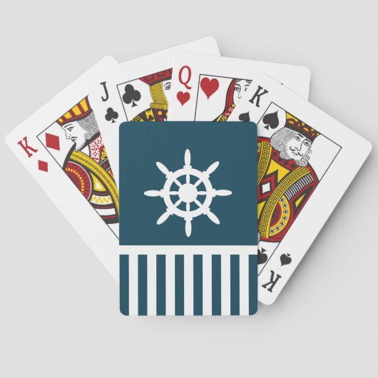 Nautisch ontwerp pokerkaarten (Achterkant)