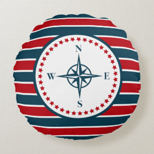 Nautisch ontwerp rond kussen
