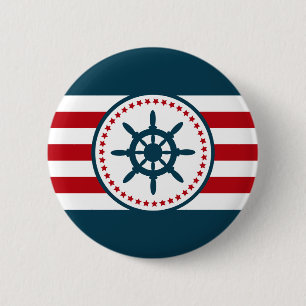Nautisch ontwerp ronde button 5,7 cm