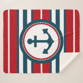 Nautisch ontwerp sherpa deken (Voorkant (horizontaal))