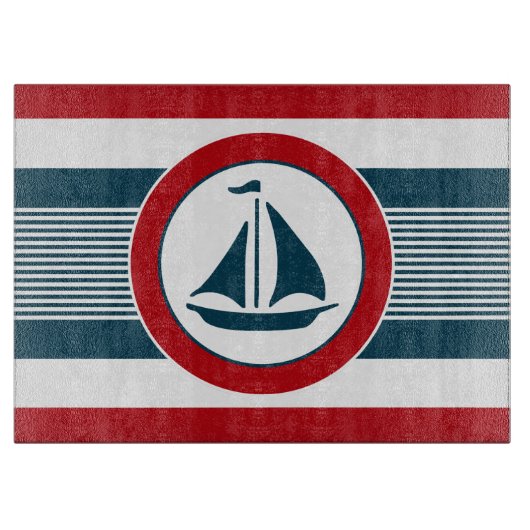 Nautisch ontwerp snijplank (Voorkant)