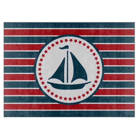 Nautisch ontwerp snijplank (Voorkant)