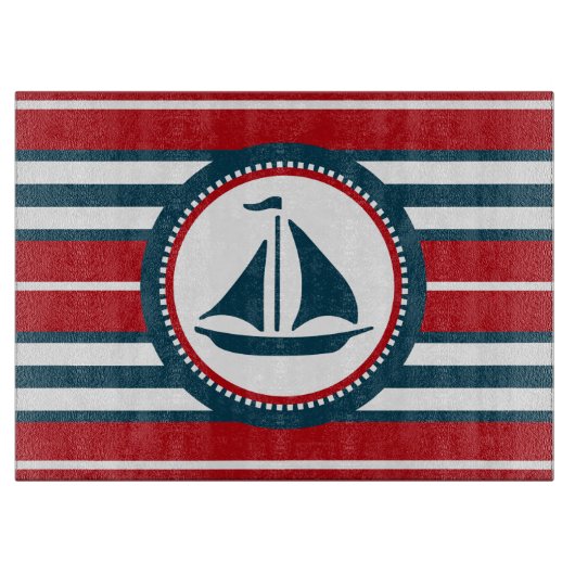 Nautisch ontwerp snijplank (Voorkant)