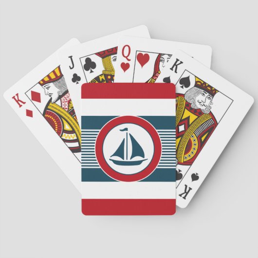 Nautisch ontwerp speelkaarten (Achterkant)