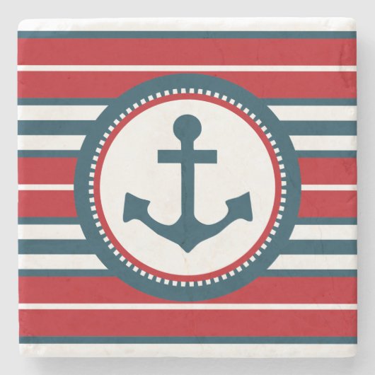 Nautisch ontwerp stenen onderzetter (Voorkant)