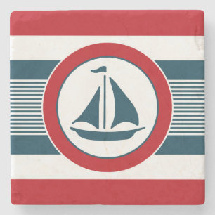 Nautisch ontwerp stenen onderzetter