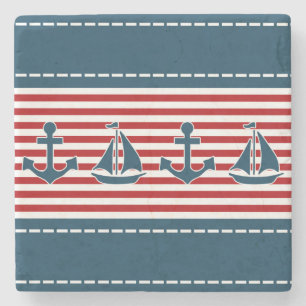 Nautisch ontwerp stenen onderzetter