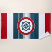 Nautisch ontwerp strandlaken (Voorkant)