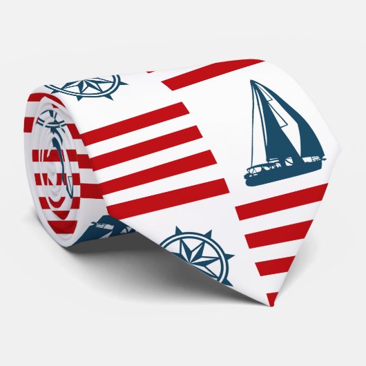 Nautisch ontwerp stropdas (Opgerold)