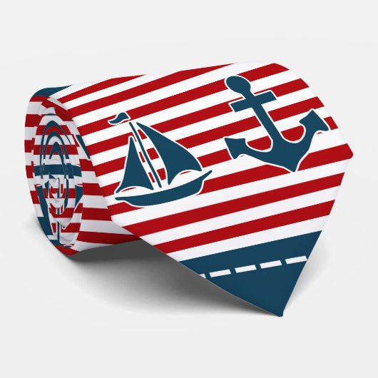 Nautisch ontwerp stropdas (Opgerold)