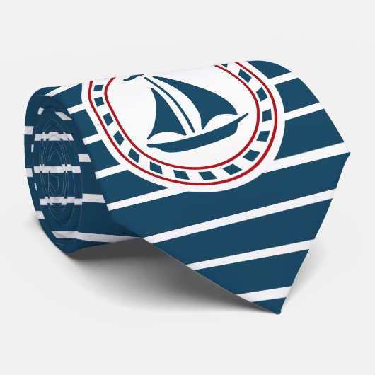 Nautisch ontwerp stropdas (Opgerold)