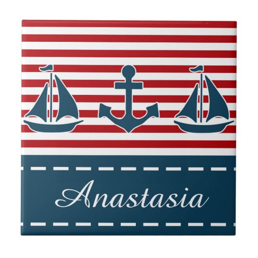 Nautisch ontwerp tegeltje (Voorkant)