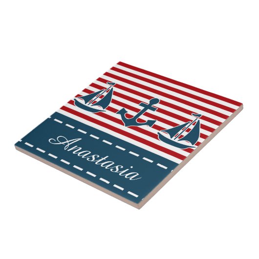 Nautisch ontwerp tegeltje (Zijkant)