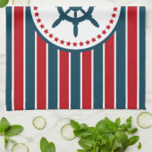 Nautisch ontwerp theedoek (Gevouwen)