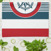 Nautisch ontwerp theedoek (Gevouwen)