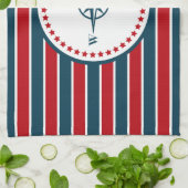 Nautisch ontwerp theedoek (Gevouwen)