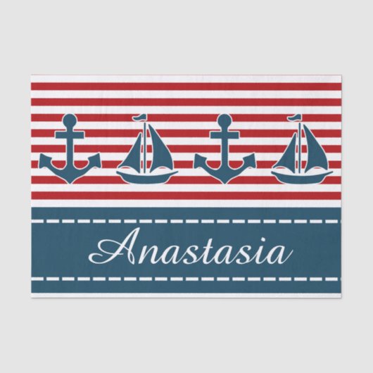 Nautisch ontwerp tissuepapier (Voorkant)