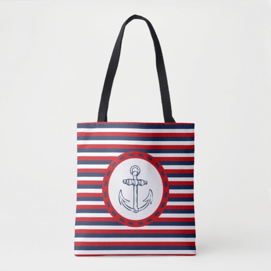 Nautisch ontwerp tote bag (Voorkant)