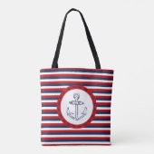 Nautisch ontwerp tote bag (Achterkant)