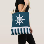 Nautisch ontwerp tote bag (Dichtbij)