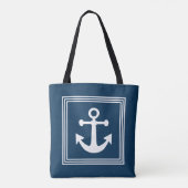 Nautisch ontwerp tote bag (Achterkant)