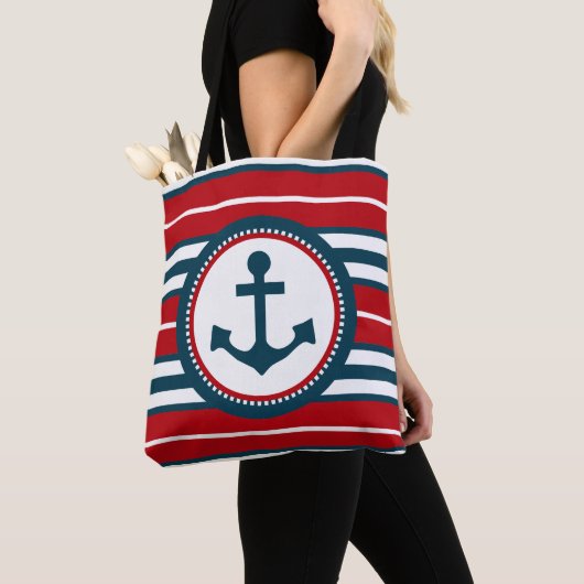 Nautisch ontwerp tote bag (Dichtbij)