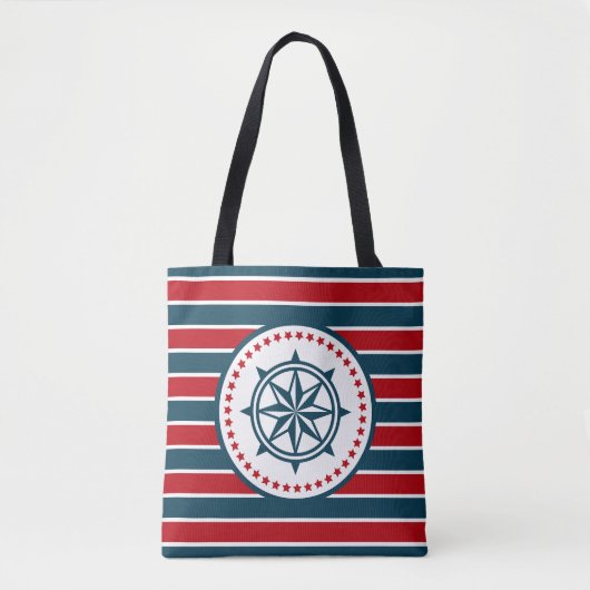 Nautisch ontwerp tote bag (Voorkant)