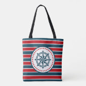 Nautisch ontwerp tote bag (Achterkant)