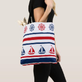 Nautisch ontwerp tote bag (Dichtbij)