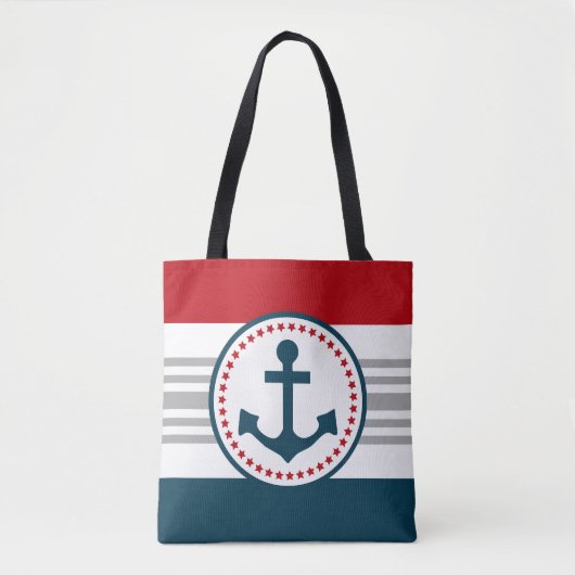Nautisch ontwerp tote bag (Voorkant)