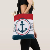 Nautisch ontwerp tote bag (Dichtbij)