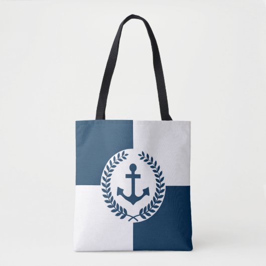 Nautisch ontwerp tote bag (Voorkant)