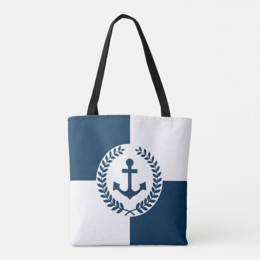 Nautisch ontwerp tote bag (Achterkant)