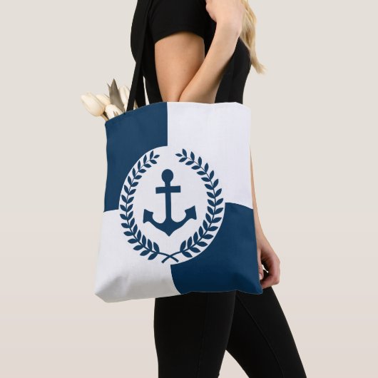 Nautisch ontwerp tote bag (Dichtbij)