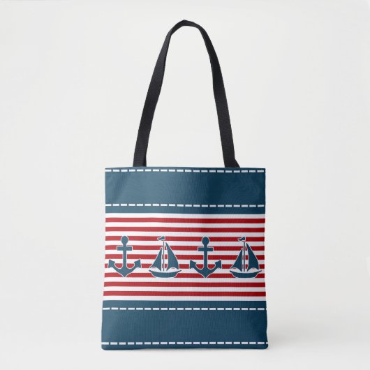 Nautisch ontwerp tote bag (Voorkant)