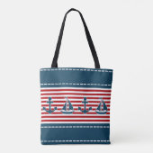 Nautisch ontwerp tote bag (Achterkant)