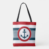 Nautisch ontwerp tote bag (Achterkant)