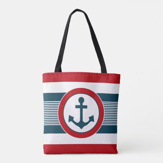 Nautisch ontwerp tote bag (Achterkant)