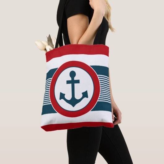 Nautisch ontwerp tote bag (Dichtbij)