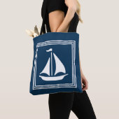 Nautisch ontwerp tote bag (Dichtbij)