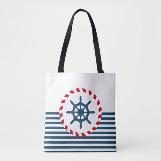 Nautisch ontwerp tote bag (Voorkant)