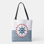 Nautisch ontwerp tote bag (Achterkant)
